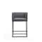 Manhattan Comfort Embassy Counter Stool in Grey and Black, PK3 3-CS011-GY - alternate 7